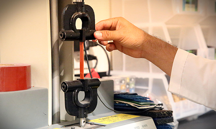 Viscosity test at the Hellas Polymers laboratory in Liberty Hill, TX.